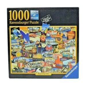 Ravensburger Road Trip USA 1000 Piece Travel Attractions Jigsaw Puzzle Complete